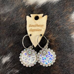 Silver and Blue Earrings